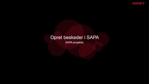 Opret beskeder i SAPA